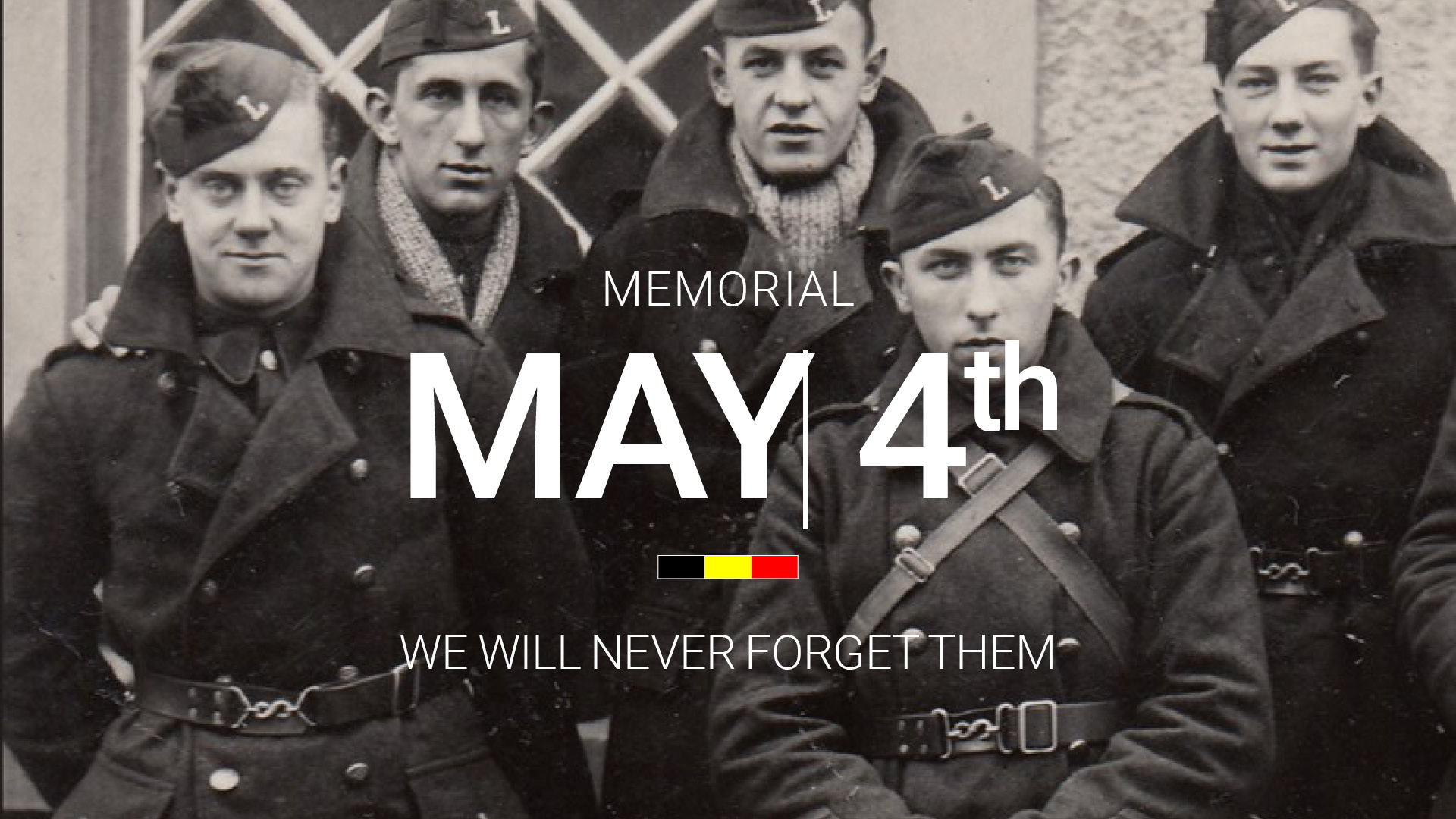 Zondag 4 mei Memorial Day. Voormiddag gesloten. Namiddag: enkel op reservering 